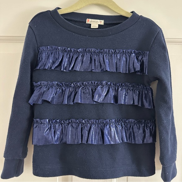 Girls' sweatshirt with metallic ruffles size 3 - Picture 2 of 2